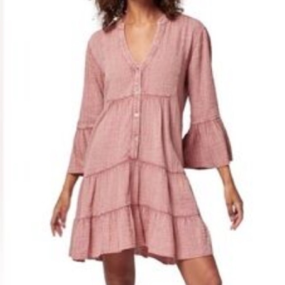 Faherty oversized Purple Tiered Dress XS